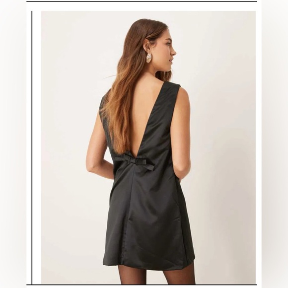 Abercrombie & Fitch Black Satin Dress - Picture 5 of 8